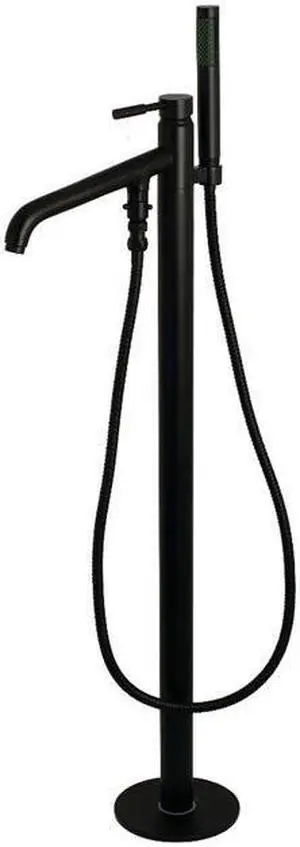 Kingston Brass KS8130DL Concord Roman Tub Filler with Handshower, Matte Black - 41.76 x 14.91 x 7.64 in.