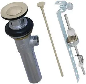 Kingston Brass KB1006 Traditional Brass Pop-Up Drain with Overflow - Polished Nickel