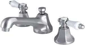 Kingston Brass KS4468BPL Modern Bel-Air 8 in. Widespread Lavatory Faucet with Brass Pop-Up - Brushed Nickel