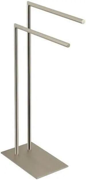 Kingston Brass SCC8328 Modern Edenscape Pedestal Dual Towel Rack - Brushed Nickel