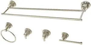 Kingston Brass BAH821330478PN 5 Piece Concord Bathroom Accessory Set, Polished Nickel