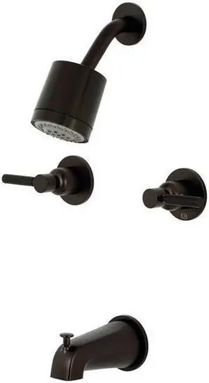 Kingston Brass KBX8145DKL Kaiser Tub & Shower Faucet with 2 Handles, Oil Rubbed Bronze