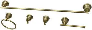 Kingston Brass BAH82134478SB Modern Concord 5 Piece Bathroom Accessory Set, Satin Brass