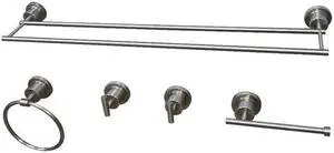 Kingston Brass BAH821330478SN 5 Piece Concord Bathroom Accessory Set, Brushed Nickel
