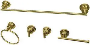 Kingston Brass BAH82134478PB Modern Concord 5 Piece Bathroom Accessory Set, Polished Brass