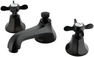 Kingston Brass KS4465BEX Modern Essex 8 in. Widespread Lavatory Faucet with Brass Pop-Up - Oil Rubbed Bronze