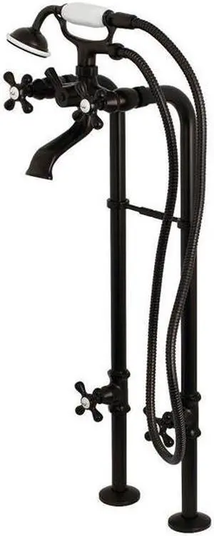 Kingston Brass CCK266K5 Freestanding Tub Faucet Supply Line with Stop Valve & Handle, Oil Rubbed Bronze - 37.88 x 10.06 x 7.56 in.