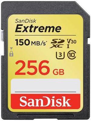 SanDisk SDSDXV5-256G-ANCIN 256GB Extreme UHS-I SDXC Memory Card - 150mbps