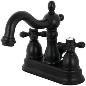 Kingston Brass KB1600AX Traditional 4 in. Centerset Lavatory Faucet - Matte Black