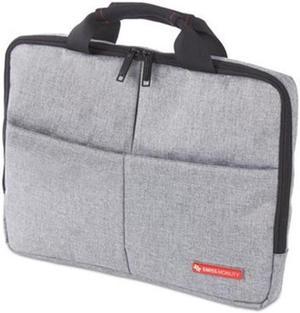 Swiss Mobility Gray Sterling Slim Briefcase, Holds Laptops 14.1" Model EXB1071SMGRY