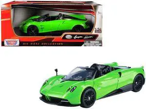 Motormax 79354gr 1 by 24 Scale Diecast for Pagani Huayra Model Car, Roadster Green