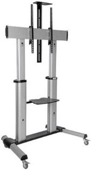 Tripp Lite DMCS60100XX 60-100 in. Heavy-Duty Mobile Flat & Curved Panel Floor Stand, Black & Silver