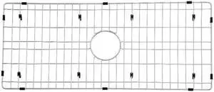 Gourmetier GKFAWR3618 Modern Arcticstone 32 x 14 in. Kitchen Sink Grid - Brushed