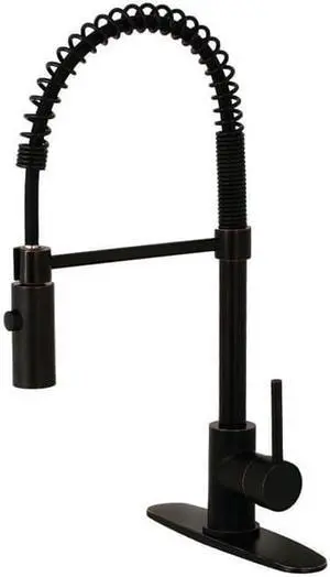 Gourmetier LS8776DL Modern Concord Kitchen Faucet with Pull-Down Sprayer - Naples Bronze