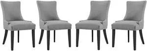 Marquis Dining Chair Fabric Set of 4 - Light Gray