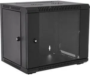 V7 9U Rack Wall Mount Glass Door Enclosure