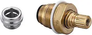 Central Brass K-454-H 0.25 Turn Stem Assembly Quick Pression Hot Side with Replaceable Seat - Brass