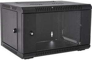V7 6U Rack Wall Mount Glass Door Enclosure