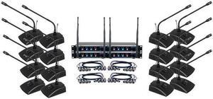 VocoPro Digital-Conference-12 Sixteen Channel UHF Wireless Conference Microphone System
