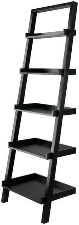 Winsome Wood 29553 Bellamy Leaning Shelf, Black