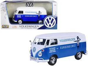 Volkswagen Type 2 (T1) Delivery Van Autohaus Sudekum "Kundendienst" Candy Blue & White 1/24 Diecast Model by Motormax