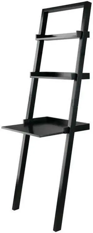 Winsome Wood 29323 Bellamy Leaning Desk with 2 Shelves, Black