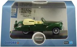 Oxford Diecast 87LC41002 1941 Lincoln Continental Convertible Spode Green 1-87 HO Scale Diecast Model Car