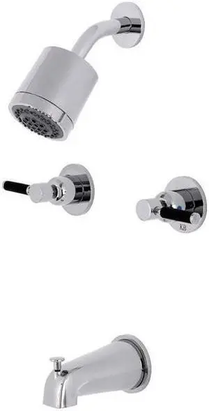 Kingston Brass KBX8141DKL Modern Kaiser 2-Handle Tub & Shower Faucet - Polished Chrome
