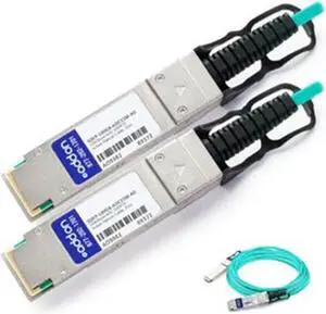 MSA AND TAA COMPLIANT 100GBASE-AOC QSFP28 ACTIVE OPTICAL CABLE (850NM, MMF, 15M) MSA AND TAA COMPLIANT 100GBASE-AOC QSFP28 ACTIVE OPTICAL CABLE (850NM, MMF, 15M)