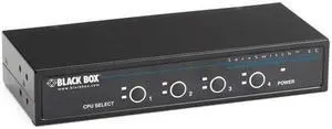 Black Box Network Services KV9004A 4-Port EC Series KVM Switch for PS by 2 Servers & Consoles