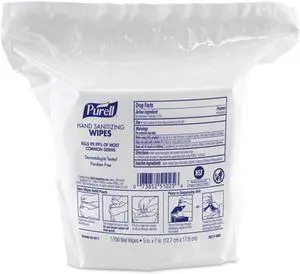 Gojo 921702 Purell Hand Sanitizing Wipes Dispenser Refill, White