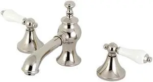 Kingston Brass KC7066PL Vintage Traditional 8 in. Widespread Bathroom Faucet, Polished Nickel