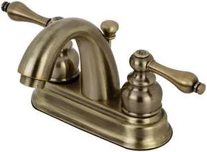Kingston Brass KB5613AL Restoration Traditional 4 in. Centerset Bathroom Faucet, Antique Brass