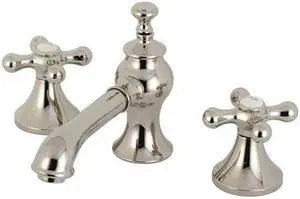 Kingston Brass KC7066AX Vintage Traditional 8 in. Widespread Bathroom Faucet, Polished Nickel