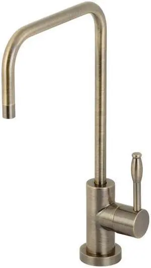 Kingston Brass KS6193NKL Nustudio Single-Handle Cold Water Filtration Faucet, Antique Brass
