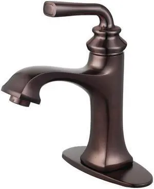 Fauceture LS4425RXL Restoration Single-Handle Bathroom Faucet with Push-Up Drain & Deck Plate, Oil Rubbed Bronze