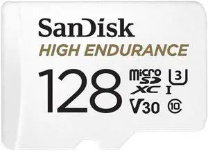 Sandisk SDSQQNR-128G-AN6IA 128GB High Endurance UHS-I MicroSDXC Memory Card with SD Adapter