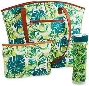 OCI 7167FF1889 Fit Fresh Jungle Love Barbados Beach Bag Set, Green