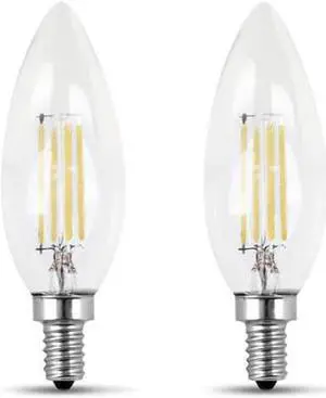 Feit Electric BPCTC60927CAFIL-2-RP Dimmable Torpedo Clear 27K - Pack of 2