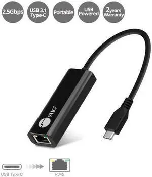 SIIG JU-NE0A11-S1 USB-C to 2.5G Ethernet Adapter SIIG JU-NE0A11-S1 USB-C to 2.5G Ethernet Adapter