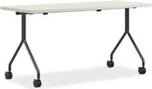 The Hon HONPT2460NSB9LT 24 x 60 in. Between Silver Mesh Laminate Nesting Table, Silver