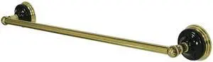 Kingston Brass BA9112PB 18 in. Water Onyx Towel Bar, Polished Brass