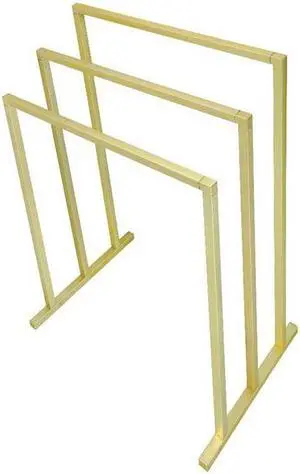 Kingston Brass SCC8287 Pedestal 3-Tier Steel Construction Towel Rack, Brushed Brass