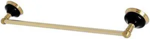 Kingston Brass BA9112BB 18 in. Water Onyx Towel Bar, Brushed Brass