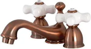 Kingston Brass KS395PXAC Mini-Widespread Bathroom Faucet, Antique Copper
