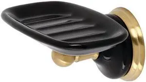 Kingston Brass BA9116BB Water Onyx Toothbrush & Tumbler Holder, Brushed Brass