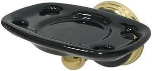 Kingston Brass BA9116PB Water Onyx Toothbrush & Tumbler Holder, Polished Brass