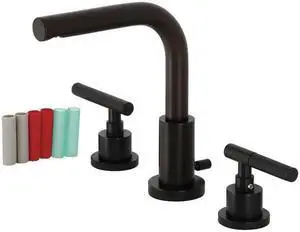 Fauceture FSC8950CKL Kaiser Widespread Bathroom Faucet with Brass Pop-Up, Matte Black