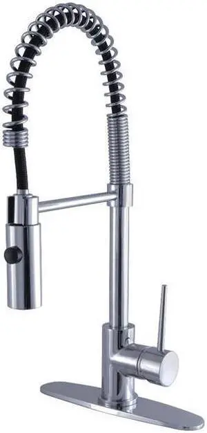 Gourmetier LS8771NYL Single-Handle Pull-Down Kitchen Faucet, Polished Chrome