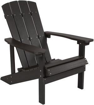 Flash Furniture Charlestown All-Weather Poly Resin Wood Adirondack Chair Slate Gray (JJC14501SLT)
